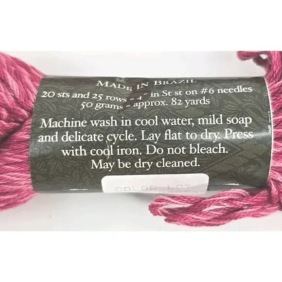 Reynolds Gypsy 100% Cotton Knitting Yarn Thread Color #703 85094 Lot of 2 U326 - Picture 5 of 8